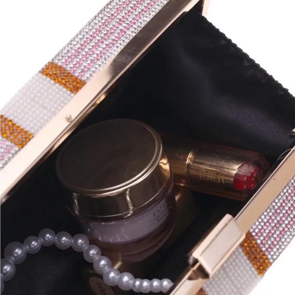 Retro Rhinestone Cassette Clutch - Picture 3 of 4